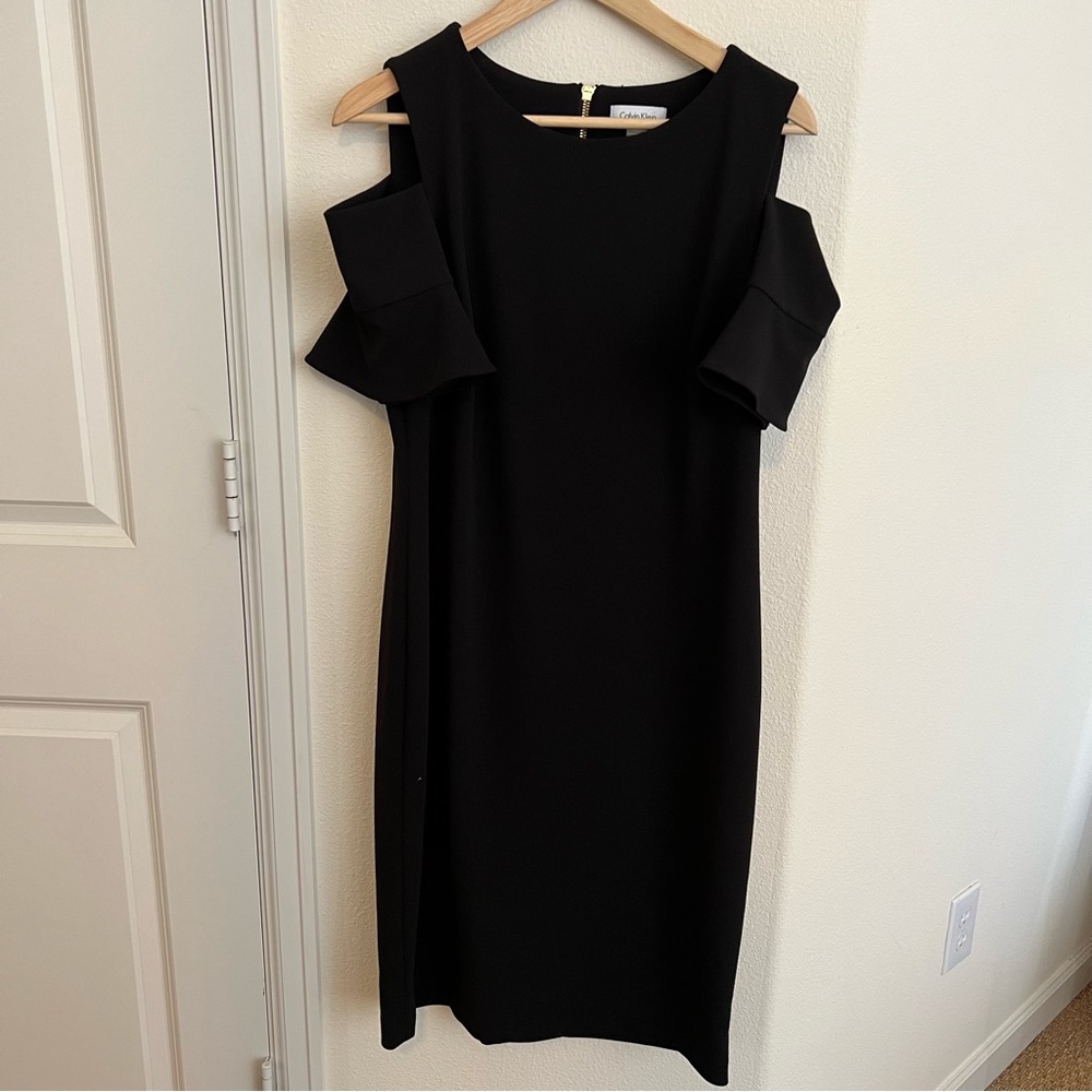 Calvin Klein LBD cold shoulder Sz 12